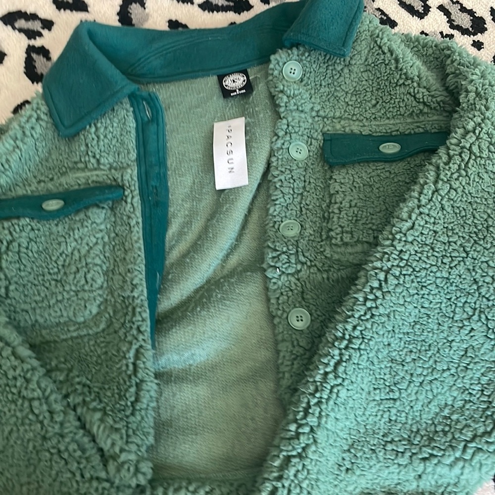 Green PacSun cropped jacket